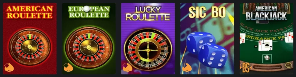 Royal Reels16 Casino table games